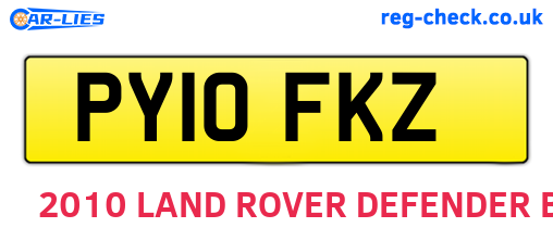 PY10FKZ are the vehicle registration plates.