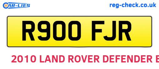 R900FJR are the vehicle registration plates.