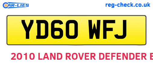 YD60WFJ are the vehicle registration plates.