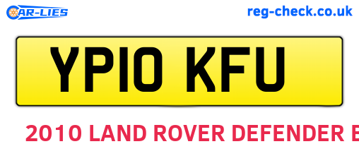 YP10KFU are the vehicle registration plates.