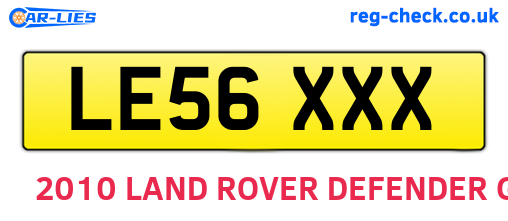 LE56XXX are the vehicle registration plates.