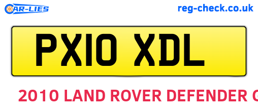PX10XDL are the vehicle registration plates.