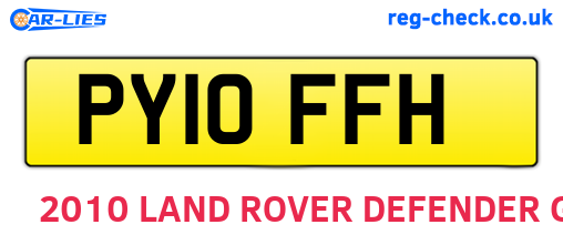PY10FFH are the vehicle registration plates.