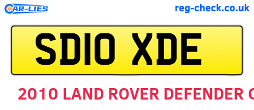 SD10XDE are the vehicle registration plates.