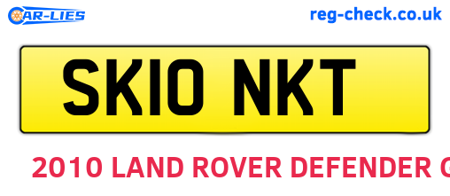 SK10NKT are the vehicle registration plates.