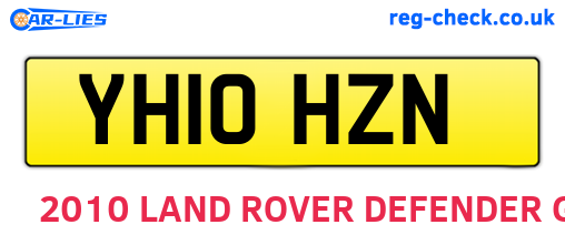 YH10HZN are the vehicle registration plates.