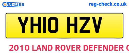 YH10HZV are the vehicle registration plates.