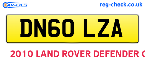 DN60LZA are the vehicle registration plates.
