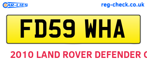 FD59WHA are the vehicle registration plates.