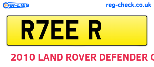 R7EER are the vehicle registration plates.
