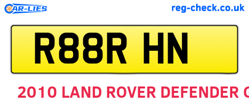 R88RHN are the vehicle registration plates.
