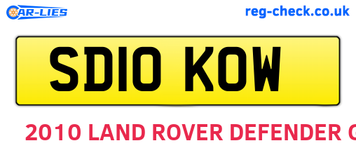 SD10KOW are the vehicle registration plates.