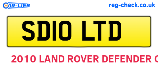 SD10LTD are the vehicle registration plates.