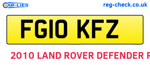 FG10KFZ are the vehicle registration plates.