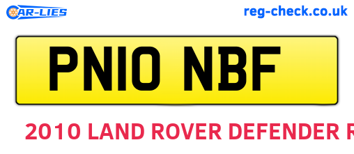 PN10NBF are the vehicle registration plates.
