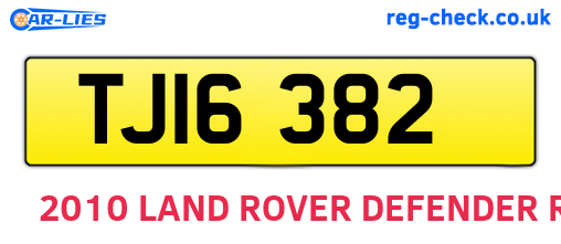 TJI6382 are the vehicle registration plates.