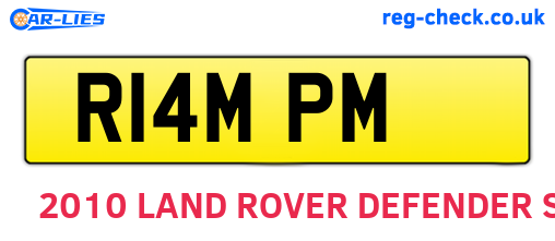 R14MPM are the vehicle registration plates.