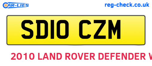 SD10CZM are the vehicle registration plates.