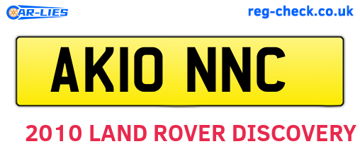 AK10NNC are the vehicle registration plates.