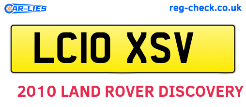 LC10XSV are the vehicle registration plates.