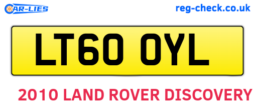LT60OYL are the vehicle registration plates.