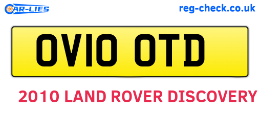 OV10OTD are the vehicle registration plates.