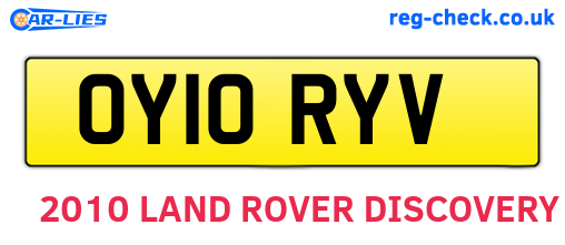 OY10RYV are the vehicle registration plates.