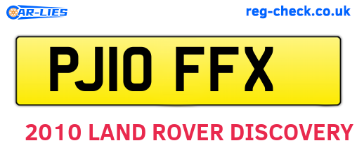 PJ10FFX are the vehicle registration plates.