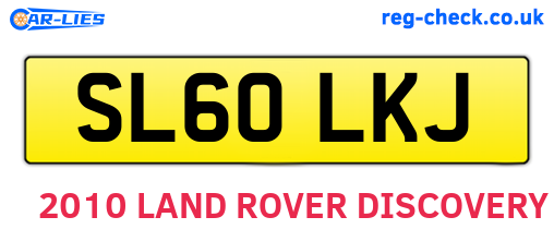 SL60LKJ are the vehicle registration plates.