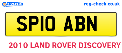 SP10ABN are the vehicle registration plates.