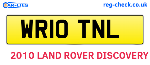 WR10TNL are the vehicle registration plates.