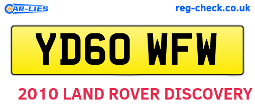 YD60WFW are the vehicle registration plates.