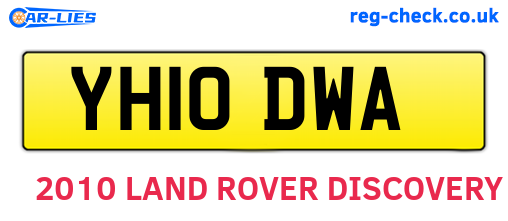 YH10DWA are the vehicle registration plates.