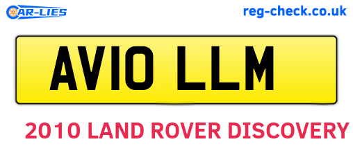 AV10LLM are the vehicle registration plates.