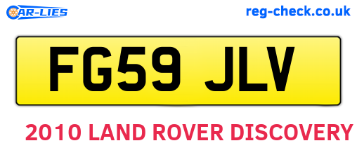 FG59JLV are the vehicle registration plates.