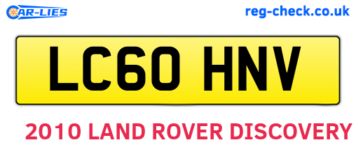 LC60HNV are the vehicle registration plates.