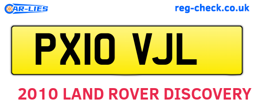PX10VJL are the vehicle registration plates.