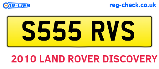 S555RVS are the vehicle registration plates.