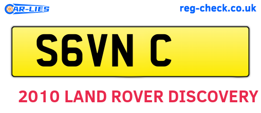 S6VNC are the vehicle registration plates.
