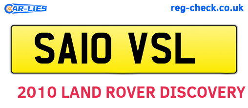 SA10VSL are the vehicle registration plates.