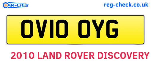 OV10OYG are the vehicle registration plates.