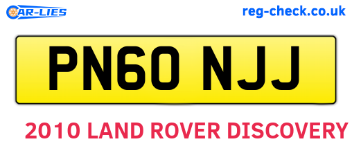 PN60NJJ are the vehicle registration plates.