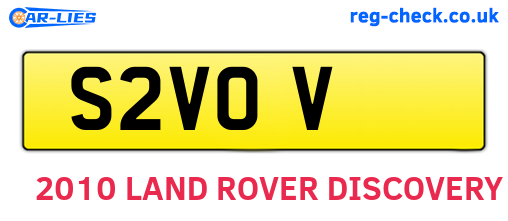 S2VOV are the vehicle registration plates.