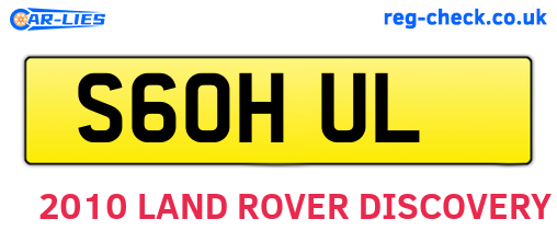 S60HUL are the vehicle registration plates.