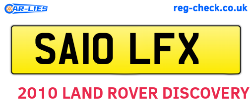 SA10LFX are the vehicle registration plates.
