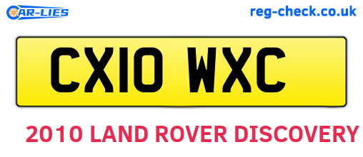 CX10WXC are the vehicle registration plates.