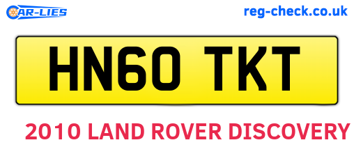 HN60TKT are the vehicle registration plates.
