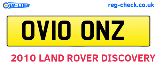 OV10ONZ are the vehicle registration plates.