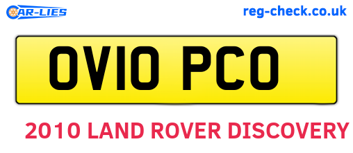 OV10PCO are the vehicle registration plates.
