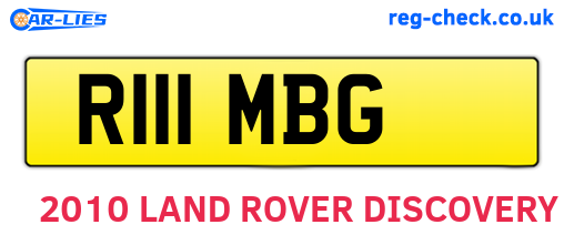 R111MBG are the vehicle registration plates.